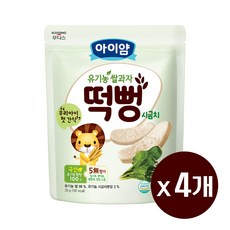 일동후디스 유기농 쌀과자 떡뻥, 시금치, 30g, 4개