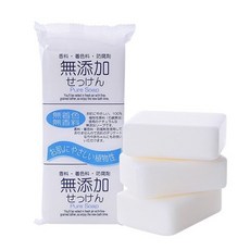 PURE 純淨無添加植物性皂沐浴皂三入組 溫和潔淨、無添加配方 全家適用, 1個, 100g