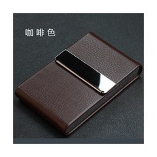 商務名片夾, 1個, 咖啡色, 咖啡色