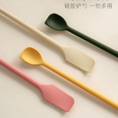 雙頭多功能硅膠長柄刮勺, 丨隨機兩色, 1個