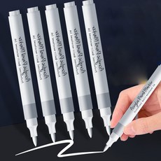 호미호비 흰색 브러쉬형 아크릴마카펜, 1개, 1색