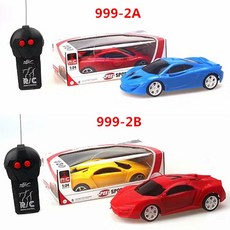 DIU 無線遙控車1:24二通跑車模型電動小汽車兒童禮品玩具, 1個, 【999-2A/B】車款顏色混裝(英文彩盒單隻價):1:24