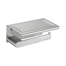 DAY&DAY 不鏽鋼置物層架衛生紙架, DAY&DAY日日家居-STA0089 絲光 手機及捲筒衛生紙架, 1個