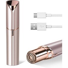 여성용 페이셜 헤어 리무버 - TV 무통 페이스 면도기 미니 입술 턱 겨드랑이 피치 퍼즈 손가락 목 뺨용 전기 휴대용 비키니 제모기샴페인