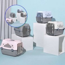 쌍문상회 강아지이동가방 켄넬 캐리어 고양이 눕눕백 겟 강아지 이동장 강아지이동장 고양이이동장 울트라켄넬 40872EA, 그레이