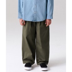 MUSINSA STANDARD KIDS 코튼 와이드 벌룬 밴딩 팬츠 [카키] 417072