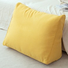 LINU 리누 카치온 삼각 등쿠션 허리 등받이 쿠션, 레몬