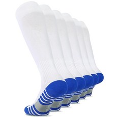 Sea Zaela 축구 소프트볼 야구 양말 멀티 스포츠 무릎 높이 어린이 청소년 성인용 152335, 미디엄, 화이트*3