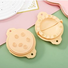 DFMEI 創意卡通印花包餃子神器家用手動按壓餃子皮工具壓皮器大容量餡料, 1個, 元寶款:如圖