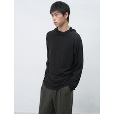 매장정품 제너럴아이디어 MAN 레이어드 소프트 후드티 [BLACK] SBE4M02011