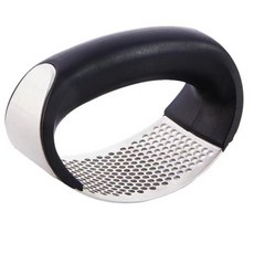 丹丹悅生活 不鏽鋼壓蒜器 家用搗蒜器 廚房夾蒜器 手動壓蒜器, 1個, 環形壓蒜器