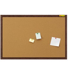 비오스리빙 국산 두문 코르크 게시판 웬지프레임 40x30cm -천연콜크 핀을 꽂아 공지사항 게시 콜크게시판