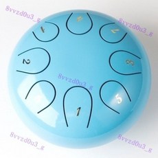 新款15音色空靈鼓 學生忘憂鼓 13音炫音鼓 梵音鼓 初學者樂器, 【  6寸 8音】-湖藍色-啟蒙推薦, 1個