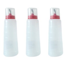 ALS 韓國產營業用醬料擠壓瓶, 3個, 650 毫升透明