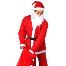 런레이더 크리스마스 산타복 풀세트, 1세트, 레드