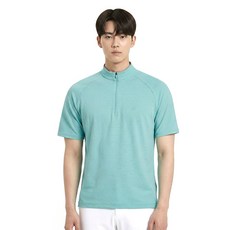콜핑 남성 연한 스트라이프 기본 등산 반팔 반집업 티셔츠 2402TK580M