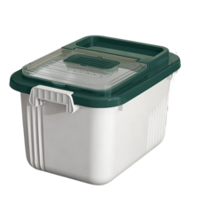 가정용 키친 대용량 쌀통 스탠딩 장방형 사각 잡곡통벌레 안생기는 쌀통 오렌지색 20kg 1개, 녹색 × 6kg × 1개