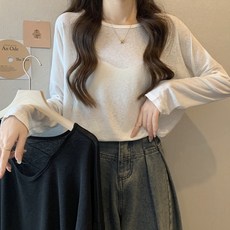 M-5XL 大尺碼設計感慵懶風防曬罩衫女 設計感小眾基礎寬松冰絲長袖上衣