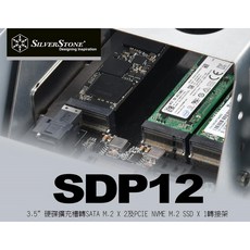 銀欣 (SDP12) 3.5轉(2組SATA M.2 1組PCIe NVMe M.2) SSD, 1個