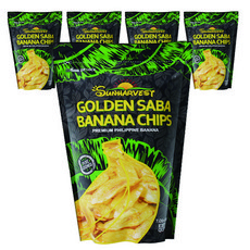 sunsarap 골든 사바 바나나칩, 200g, 5개