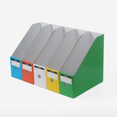 요비월드 DIY 페이퍼 파일 박스 5p 서류정리함 책상정리용품 조립식책장, 본상품