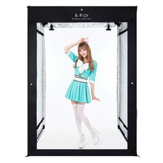 대형 포토부스 인생네컷 배경박스 쇼핑몰 의류촬영 2M, 1개, 140cm 무단계 조광 어셈블리 창고 8등