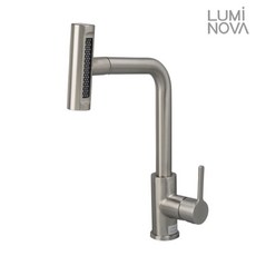 루미노바 주방 싱크대 수전 폭포수 수도 와이드 물튐없는 LV-1300 니켈, 1개