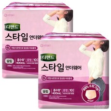 디펜드 스타일 언더웨어 슬림, 중형, 10매, 2개