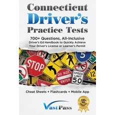 (영문도서) Connecticut Driver's Practice Tests: 700+ Questions All-Inclusive Driver's Ed... Paperback, Stanley Vast, English, 9781955645287