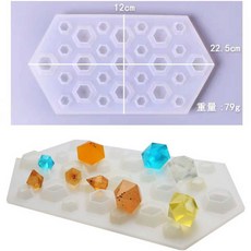 홈베이킹 실리콘몰드 보석 양갱몰드 모양틀 원형 3연 다이, 1개, 모델1