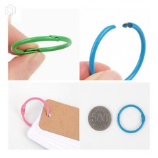 [PickLife] 디자인링 컬러 원형 카드링 고리링 30mm, 화이트