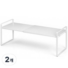 잇어스홈 길이조절 싱크대 정리선반, 2개, 화이트