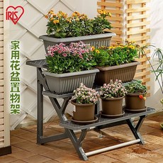 愛麗思花盆架子 室內花架 多層客廳花盆置物架 傢用落地花架子 塑膠多層層架, 線材款  兩層,【組裝款】 室內外通用