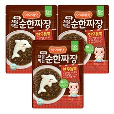 밥에 비벼먹는 아이 유아식 순한 소스 아이배냇 베베 순한 덮밥소스, 50g, 3개, 짜장