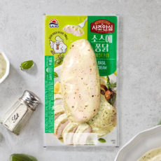 [사조대림] 사조안심 소스에퐁닭 바질크림 130g 닭가슴살, 1개