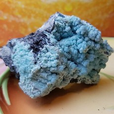 雲南文山三水鋁石原礦 藍色葡萄狀礦物 水族箱造景裝飾石, 1個