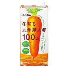 후쿠렌 겨울 재배 큐슈산 당근 100% 주스 1000ml × 6병, 1L