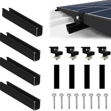 태양광 패널 장착 브래킷 레일 중간 끝 클램프 금속 지붕용 고정 장치 모터홈 카라반, 03 4R 4End Clamp 30mm