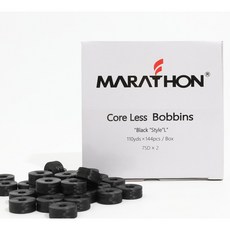 마라톤자수사 코어리스 보빈밑실 자수 미싱 기계자수 가정용 75D/2 144pcs [검정], 1개, 검정