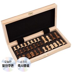 라두나 원목 자석 체스게임 고급형 40 x 40 cm, 나무색상, 1개