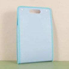 多層帆布學生試卷收納袋 A4 大容量文件夾 手提簡約包, 【塑料包邊款】海洋藍, 1個