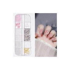 Lismyakey 네일 파츠 스터드 네일 아트 파츠 3D 네일 아트 데코레이션 네일 아트 입체 네일 액세서리입니다 수공예 부품 반짝이는 네일 디자인 DIY 네일을 장식해 (핑크 나