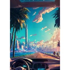 일본 거리 벚꽃 포스터 그림 캔버스 팝아트 액자 홈데코 레트로 클래식 빈티지 유니크 화려, 2