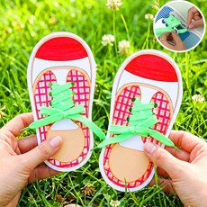 나만의운동화 만들기 키트 끈꿰기 소근육 인지활동 노인 어린이집 어르신 새학기 미술활동, 운동화 한쌍 꾸미기