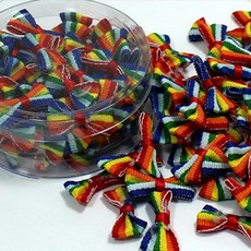 MDST 뚝딱 무지개 장식리본 25mm 만들기 교구 재료, 1개