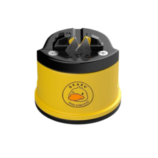 G.DUCK KIDS 迷你吸盤磨刀器 快速磨刀 可愛造型 廚房好幫手, 小黃鴨磨刀器, 1個