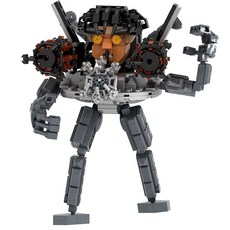 스키비디 토일렛 휴머노이드 메카 블록, 755, 1개