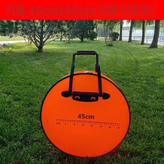 뜰망 살림망 민물낚시 방수 케이스 뜰채 보관망 어망, 오렌지 45cm (원형)