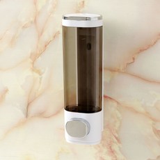 제임스마켓베이직 잠금락 벽걸이 물비누 디스펜서 1구 300ml 화이트 욕실디스펜서, 상세페이지 참조, 1