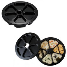 KASELIN 주먹밥형 6구 주먹밥 제조기 반점착성 삼각 초밥형 키트 오니기리 달인 압형 삼각 주먹밥용 간편하고 편리한 초밥 금형 주먹밥 달인 음식점 가정 요리 업무용 주방용품